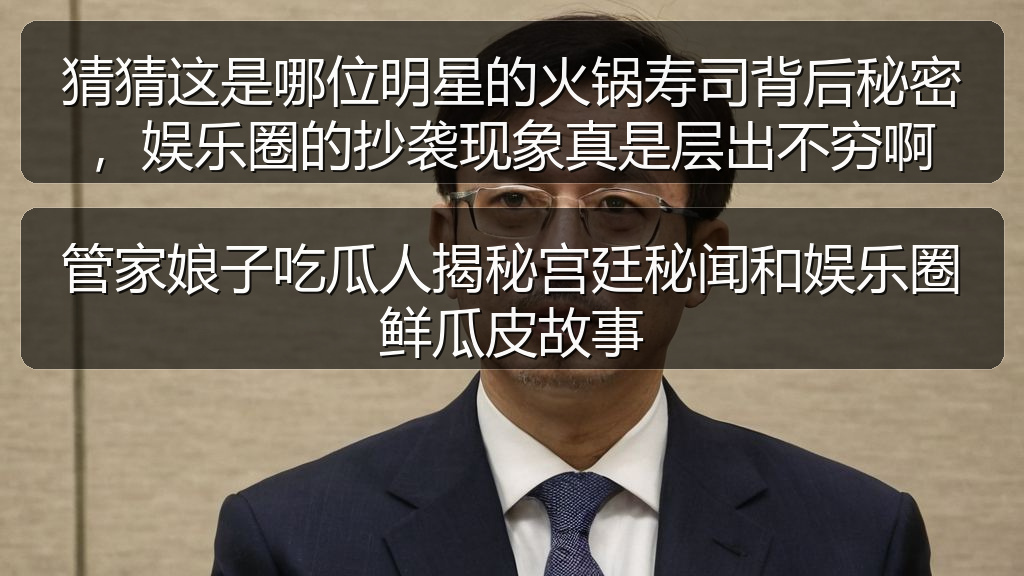 管家娘子吃瓜人揭秘宫廷秘闻和娱乐圈鲜瓜皮故事