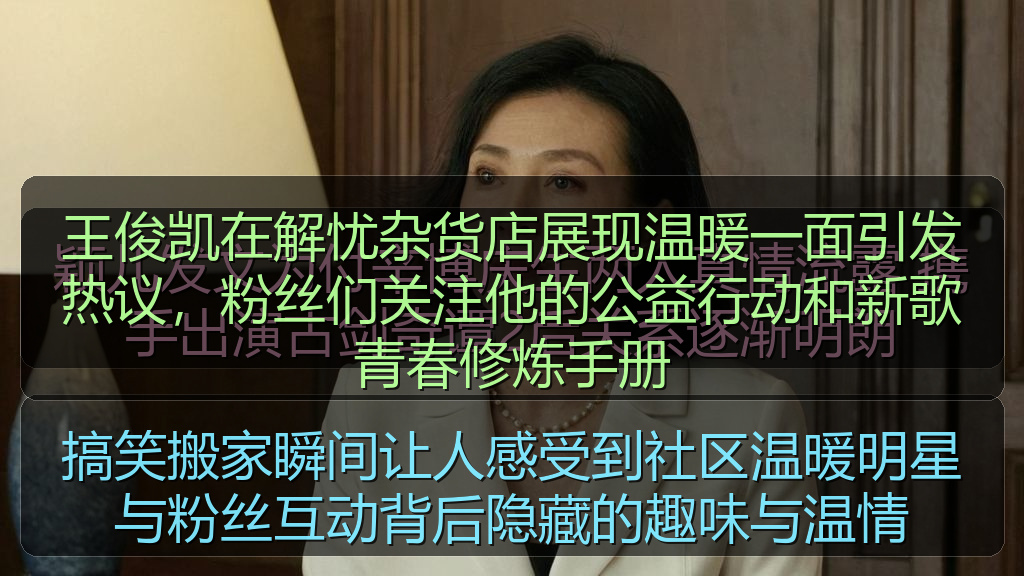 王俊凯在解忧杂货店展现温暖一面引发热议，粉丝们关注他的公益行动和新歌青春修炼手册