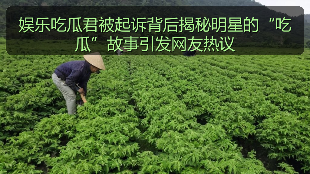 娱乐吃瓜君被起诉背后揭秘明星的“吃瓜”故事引发网友热议