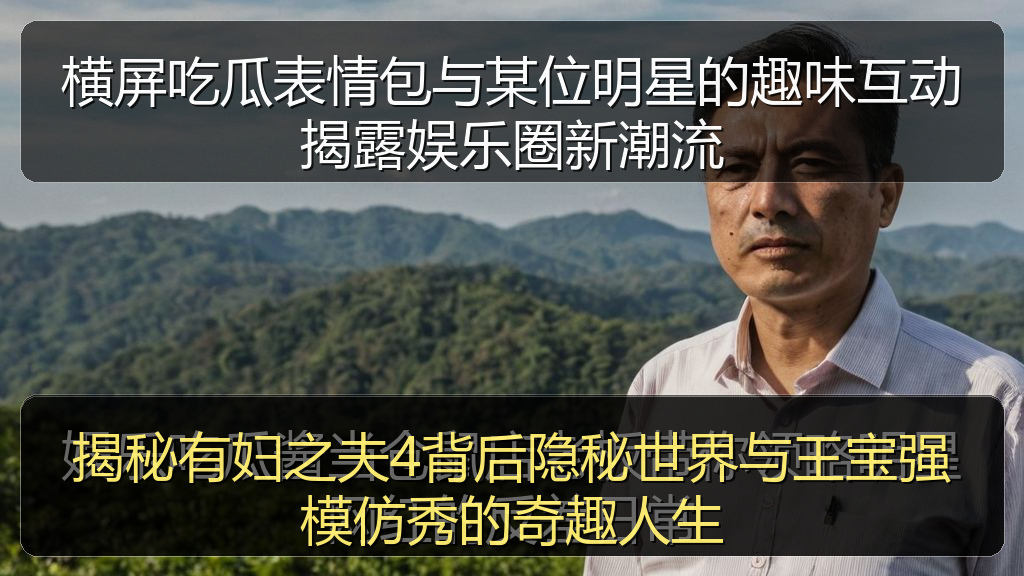 横屏吃瓜表情包与某位明星的趣味互动揭露娱乐圈新潮流