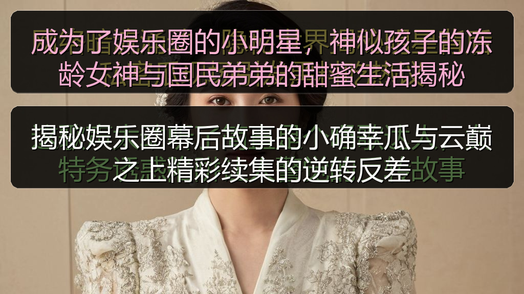成为了娱乐圈的小明星，神似孩子的冻龄女神与国民弟弟的甜蜜生活揭秘