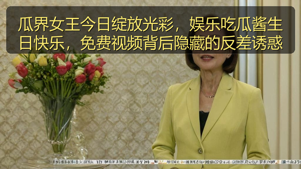 瓜界女王今日绽放光彩,娱乐吃瓜酱生日快乐,免费视频背后隐藏的反差诱惑